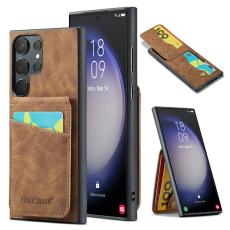 FIERRE SHANN - FIERRE SHANN Samsung Galaxy S25 Ultra Fodral Äkta läder - Brun
