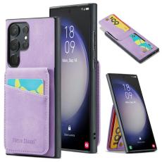 FIERRE SHANN - FIERRE SHANN Samsung Galaxy S25 Ultra Fodral Äkta läder - Lila