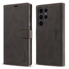 FORWENW - FORWENW F1 Series Samsung Galaxy S24 Ultra Fodral Äkta läder - Svart