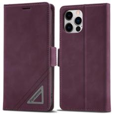 FORWENW - FORWENW F3-Series iPhone 12 Fodral PU Läder - Vinröd