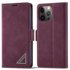 FORWENW - FORWENW F3-Series iPhone 13 Pro Fodral PU Läder - Vinröd