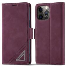 FORWENW - FORWENW F3-Series iPhone 13 Pro Max Fodral PU Läder - Vinröd