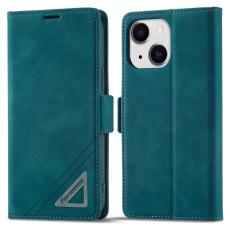 FORWENW - FORWENW F3 Series iPhone 15 Plus Flip Fodral Äkta läder - Grön