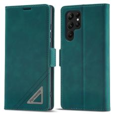 FORWENW - FORWENW F3-Series Samsung Galaxy S23 Ultra Flip Fodral - Äkta läder - Cyan