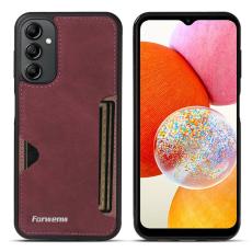 FORWENW - FORWENW F5 Series Samsung Galaxy A14 Fodral PU Läder - Vinröd