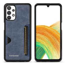 FORWENW - FORWENW F5 Series Samsung Galaxy A33 5G Fodral Äkta läder - Blå