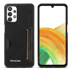 FORWENW - FORWENW F5 Series Samsung Galaxy A33 5G Fodral Äkta läder - Svart