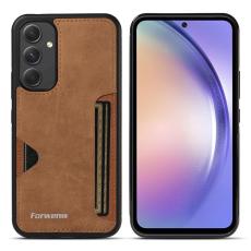 FORWENW - FORWENW F5 Series Samsung Galaxy A54 5G Fodral Äkta läder - Brun