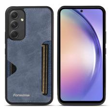 FORWENW - FORWENW F5 Series Samsung Galaxy A54 Fodral Äkta läder - Blå