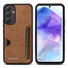 FORWENW - FORWENW F5 Series Samsung Galaxy A55 Fodral Äkta läder - Brun