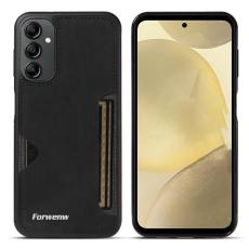 FORWENW - FORWENW F5 Series Samsung Galaxy S24 Fodral Äkta läder - Svart