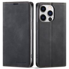 FORWENW - FORWENW Fantasy Series iPhone 15 Pro Fodral Äkta läder - Svart