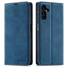 FORWENW - FORWENW Fantasy Series Samsung Galaxy S23 FE Fodral - Äkta läder - Blå