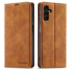 FORWENW - FORWENW Fantasy Series Samsung Galaxy S24 Fodral - Äkta läder - Brun