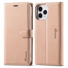 FORWENW - FORWENW iPhone 13 Pro Fodral Äkta läder - Rose Gold