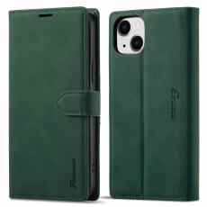FORWENW - FORWENW iPhone 14 Plus F1 Series Flip Fodral - Äkta läder - Grön