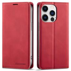 FORWENW - FORWENW iPhone 14 Pro Max Fodral - &Auml;kta l&auml;der - R&ouml;d