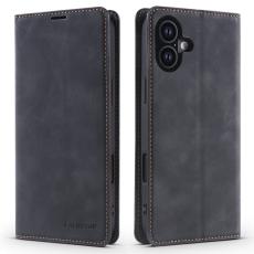 FORWENW - FORWENW iPhone 17 Wallet Fodral Äkta läder - Svart
