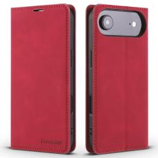 FORWENW - FORWENW iPhone Air Wallet Fodral Äkta läder - Röd