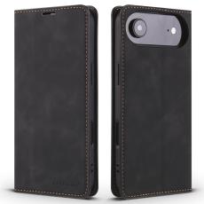 FORWENW - FORWENW iPhone Air Wallet Fodral Äkta läder - Svart