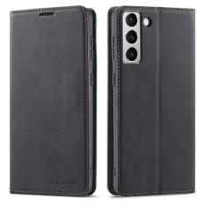 FORWENW - FORWENW Samsung Galaxy S23+ Fodral Äkta läder - Svart