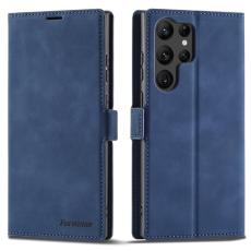 FORWENW - FORWENW Samsung Galaxy S23 Ultra Fantasy Fodral - Äkta läder - Blå