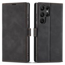 FORWENW - FORWENW Samsung Galaxy S24 Ultra Fodral Äkta läder - Svart