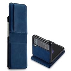 FORWENW - FORWENW Samsung Galaxy Z Flip3 Fodral PU Läder - Blå