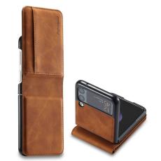 FORWENW - FORWENW Samsung Galaxy Z Flip3 Fodral PU Läder - Brun
