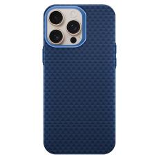 GKK - GKK iPhone 16 Pro Fodral Woven Texture - Metall + PC - Blå