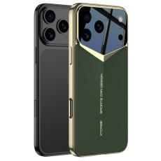 GKK - GKK iPhone 17 Pro Fodral &Auml;kta l&auml;der - Gr&ouml;n
