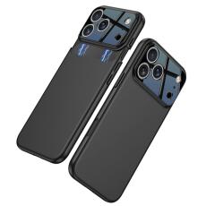 GKK - GKK iPhone 17 Pro Fodral Avtagbar Kameraram Kontrastf&auml;rg - Svart