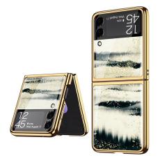 GKK - GKK Marble Pattern iPhone 16 Skal Äkta Läder - Vit