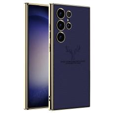 GKK - GKK Samsung Galaxy S23 Ultra Fodral - Äkta läder - Lila