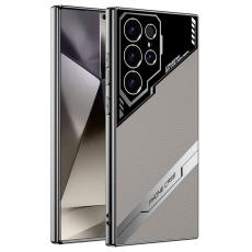 GKK - GKK Samsung Galaxy S23 Ultra Fodral Äkta läder - Titanium Grey