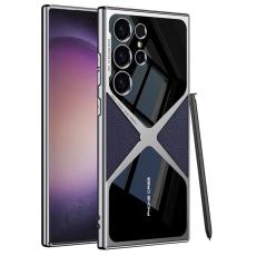 GKK - GKK Samsung Galaxy S23 Ultra Fodral - PU Läder + PC - Titanium Lila