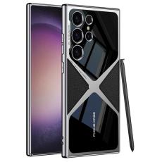 GKK - GKK Samsung Galaxy S23 Ultra Fodral PU Läder - Titanium Black