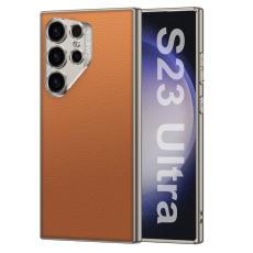 GKK - GKK Samsung Galaxy S23 Ultra Fodral - PU + TPU + PC - Orange