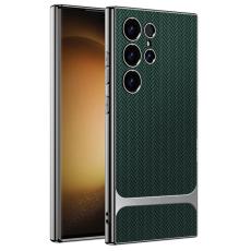 GKK - GKK Samsung Galaxy S23 Ultra Fodral TPU + PC + PU - Grön