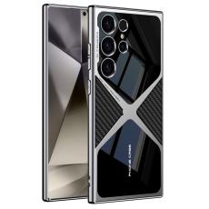 GKK - GKK Samsung Galaxy S24 Ultra Fodral - Äkta läder - Carbon Fiber