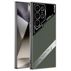 GKK - GKK Samsung Galaxy S24 Ultra Fodral Äkta läder - Grön