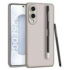 GKK - GKK Samsung Galaxy S25 Edge Fodral - PU + TPU + PC - Titanium Grey