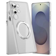 GKK - GKK Samsung Galaxy S25 Ultra Fodral - Äkta läder - Silver