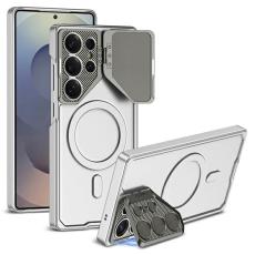 GKK - GKK Samsung Galaxy S25 Ultra Fodral Slim PC - Äkta läder - Silver