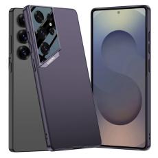 GKK - GKK Samsung Galaxy S25 Ultra Fodral TPU + PC - Äkta läder - Lila