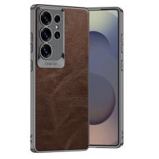 GKK - GKK Samsung Galaxy S25 Ultra Fodral Waxy PU + TPU + PC - Brun