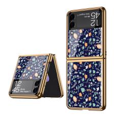 GKK - GKK Samsung Galaxy Z Flip3 5G Fodral - Äkta läder - Floral 03