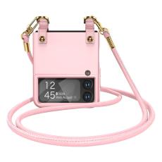 GKK - GKK Samsung Galaxy Z Flip3 5G Fodral PU Läder - Rosa
