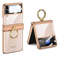 GKK - GKK Samsung Galaxy Z Flip4 Fodral PC Ring Kickstand - Ros&eacute;guld