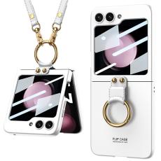 GKK - GKK Samsung Galaxy Z Flip5 Fodral - H&aring;rd PC - Silver